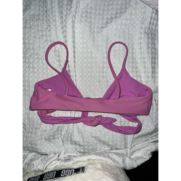 NWOT L Space Chloe Ribbed Wrap Bikini Top in Lilac size M - Picture 6 of 12